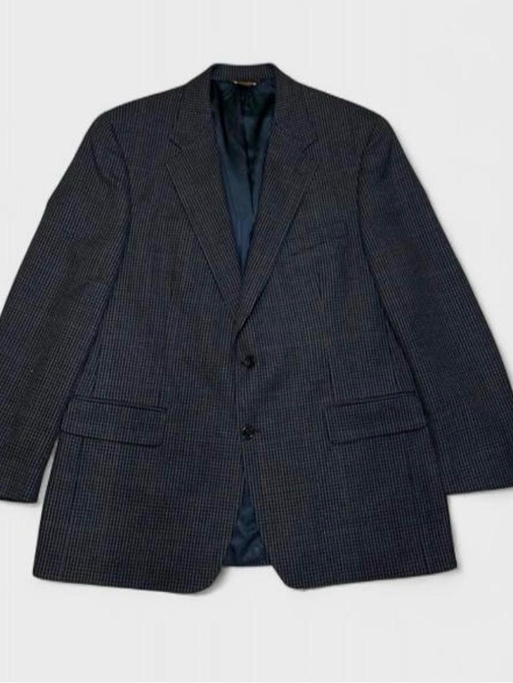 Brooks Brothers Pure Wool Tweed Blazer Sport Coat Houndstooth - 44R